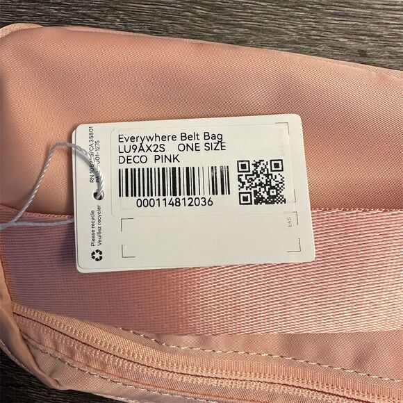 Lululemon Everywhere Belt Bag 1L Deco Pink Unisex Adjustable Strap - Picture 4 of 6